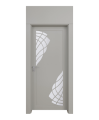 BY-166VV Porte intérieure Laqué Vitrée